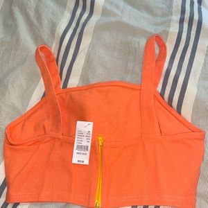 NEW PacSun Peach Crop Top w/ Zipper Back